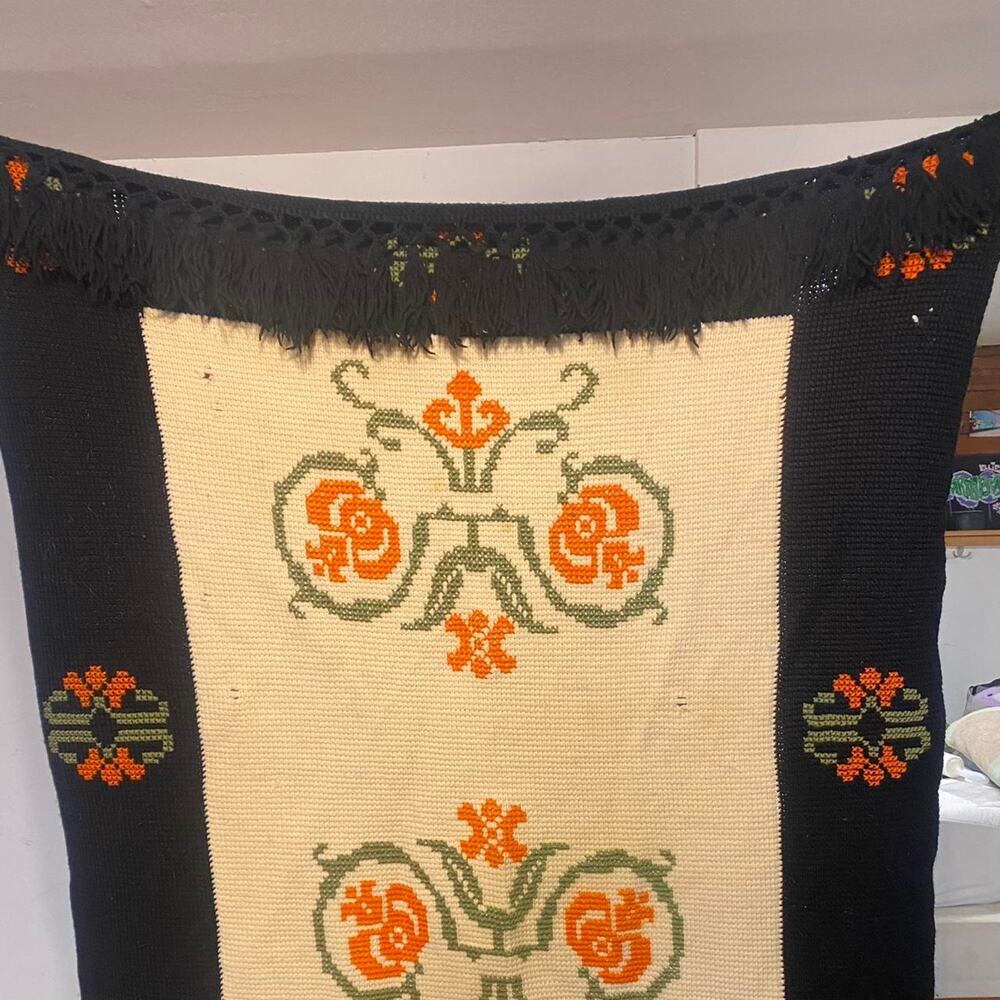 Handwoven wool tapestry approx